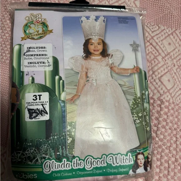 Glinda The Good Witch Costume Girls Wizard of oz Rubies Size 3T Halloween NWT - Picture 2 of 4